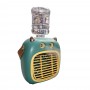 Small fan with water spray ejector