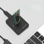 Docking station, For M.2 SSD, Type-C, Black