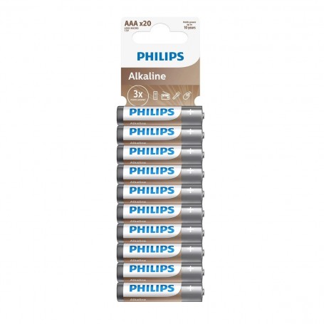 Philips LR03A20T.GRS, AAA ENTRY ALKALINE, 20 FOIL